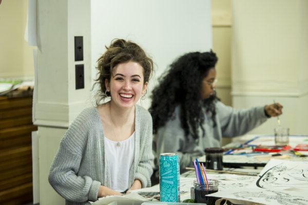 art student posing for a photo