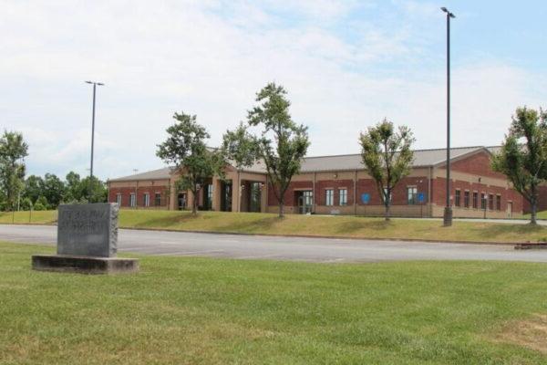 Picture of the entry of a local high school building